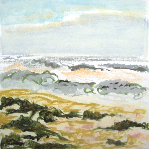Windy Sea, July 29;
Chalk Pastel, 1995;
10 x 10 in. Windy Sea, July 29;
Chalk Pastel, 1995;
10 x 10 in.